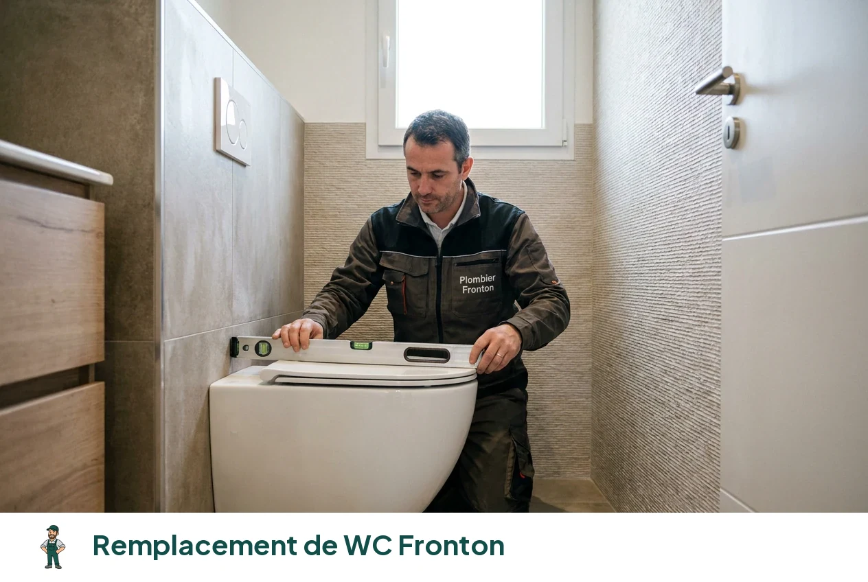 Remplacement de WC à Fronton